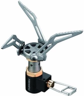 Fire-Maple FMS-300T Ultralight Titanium Backpacking Camping Gas Stove | 2600W Pocket Backpacking Cooking Folding Burner | Outdoor Trekking Hiking Fishing (Black)