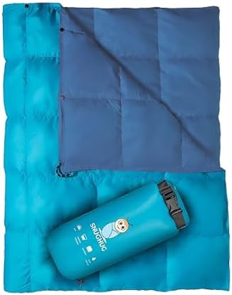 Puffy Blanket for Cold Weather - Down Camping Blanket with Sustainable Insulation, Lightweight & Warm Outdoor Camping Quilt, Water-Resistant, Compact & Packable
