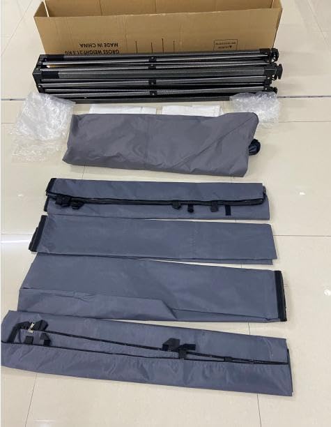 COBIZI 10x15 Pop Up Canopy with 4 Sidewall,Heavy Duty Canopy UPF 50+ All Season Wind Waterproof Commercial Outdoor Wedding Party Tents for Parties Gazebo with Carry Bag(10 x 15 ft Gray)