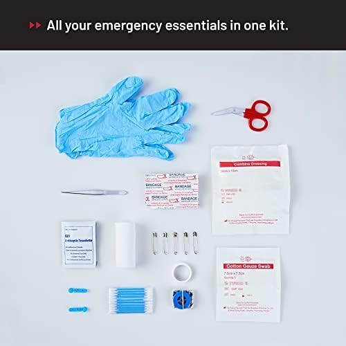 Surviveware 51 Pcs Comprehensive Premium Survival First Aid Kit - Medical Emergency Kit for Travel Camping Gear, Home Essentials & Outdoor Emergencies - HSA & FSA Eligible Survival Kit