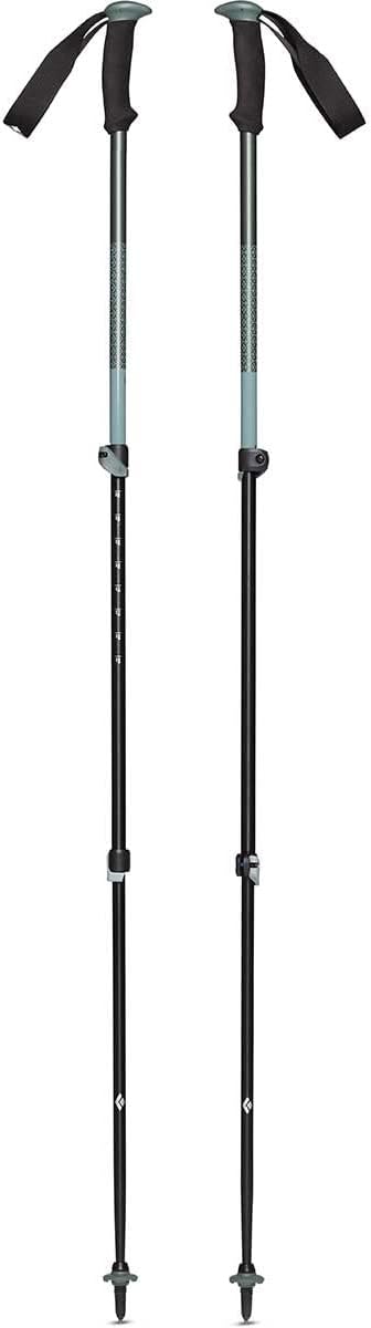 BLACK DIAMOND Trail Sport Trekking Poles, Two Lightweight Collapsible Aluminum Hiking Sticks with FlickLock Easy Adjustability for Hiking, Trekking, Backpacking, Walking, Camping, Travel