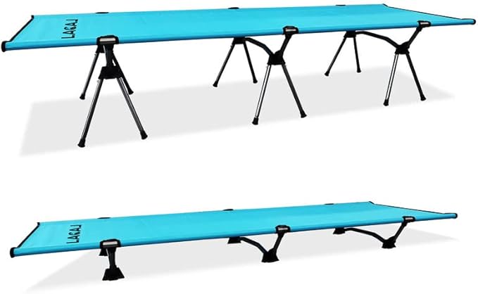 Foldable High/Low 2 Modes Camping Cot, with Extend Legs, Storage Bag, Ultralight & Durable Backpacking Travel Tent Cot, Max Loading Capacity 264lbs, Easy to use for Woman & Man