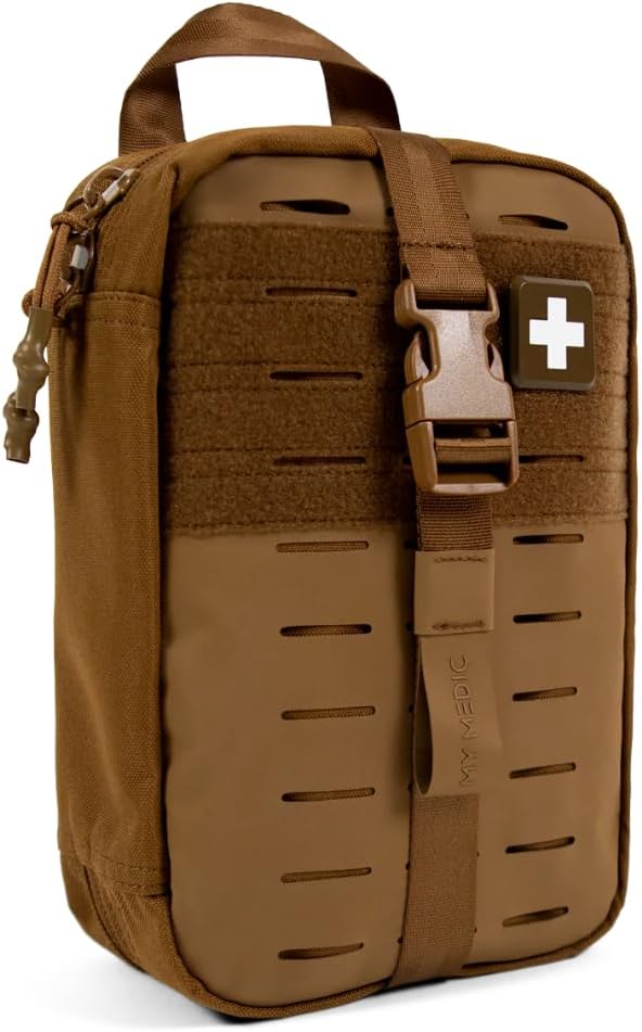 MY MEDIC MyFAK PRO First Aid Kit Bag - Emergency Survival Essentials, Medical Accessories, Rescue Necessities & Supplies for Home, Car, Boat or Travel - Coyote