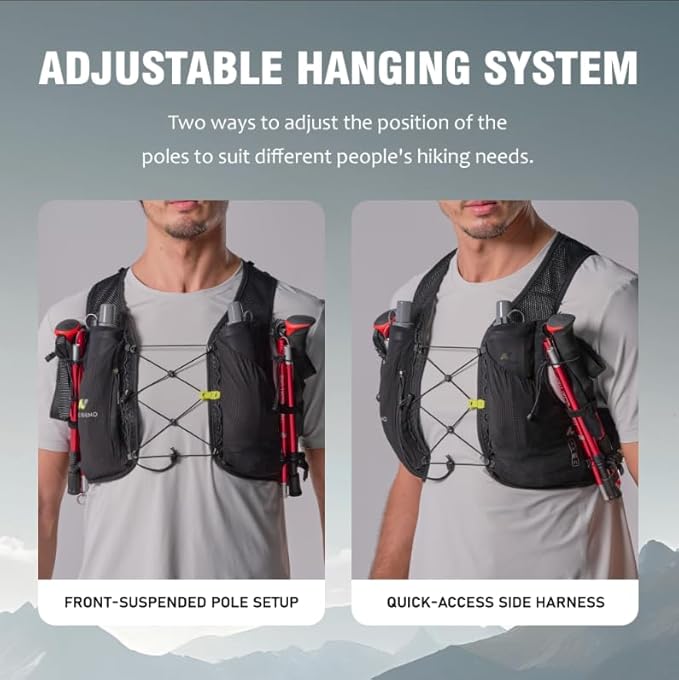 Running Hydration Vest for Women Men, Lightweight Water Vest with 2 TPU 250ML Soft Flask, Adjustable Chest Straps Runners Vest for Trial Hiking Cycling Jogging Marathon