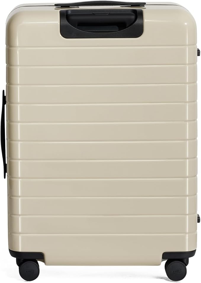 Away Medium Checked Luggage, Lightweight Hard Shell Suitcase with Spinner Wheels, Durable Rolling Luggage, TSA Lock, 26 Inch, Salt White