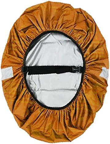 Silfrae Waterproof Rucksack Cover Backpack Rain Cover 30L-100L for Travel Climbing Hiking (Orange-Reflective, 80L-90L)