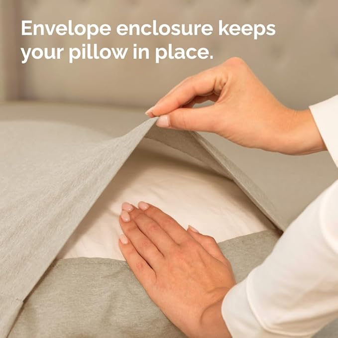 Pillowcases - Ultra Soft Hotel Quality Pillowcase Covers - Comfy, Cozy & Wrinkle Free - Shrinkage and Fade Resistant - Machine Washable Pillow Protectors - (King, Heathered Beige, 4 Piece Set)