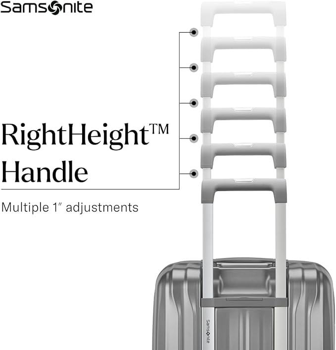 Samsonite UpLIFT X-Large Checked Hardside Luggage with Spinner Wheels - Airline-Approved, TSA Lock, Adjustable Handle System - Polycarbonate Hard Suitcase for Ultra Lightweight Travel - Silver Shimmer