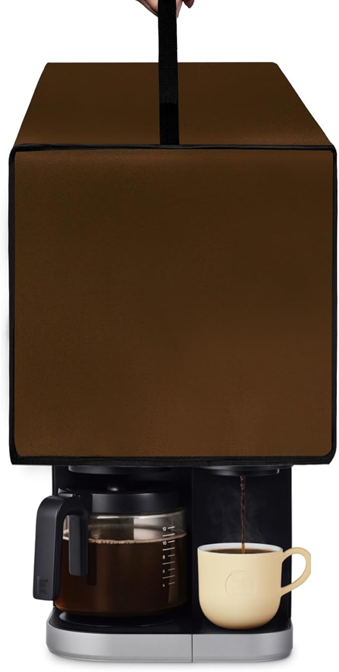Cold Brew Coffee Maker Cover Drip Coffee Maker Lid Waterproof Antistatic Nylon Case for K-Duo Gen2/K-Cup Gen1 Hot & Iced Single Serve & Carafe Coffee Make 72oz (Brown)