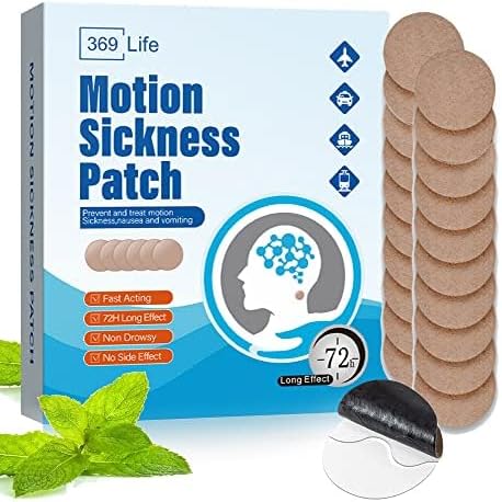 Motion Sickness Patches, Sea Sickness Patch for Cruise - Adults and Kids ((20 Count - Pack of 1))