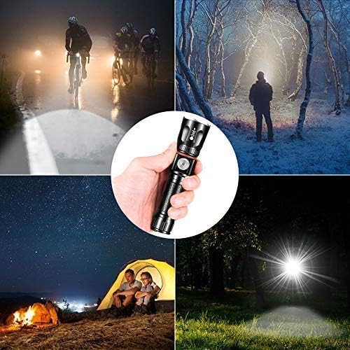 Tactical Flashlight Rechargeable, High Lumens Led Flashlights Handheld-Magnetic Base, Super Bright, Zoomable, Water-Resistance, 4 Modes, Powerful Flash Light for Camping, Hiking and Emergence