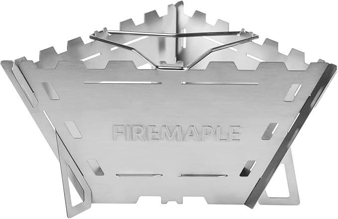 Fire Maple Maverick Wood Stove | Portable Durable Stainless Steel Campfire Stove | Ideal for Camping Backpacking Hiking Trips (Triangle Version)