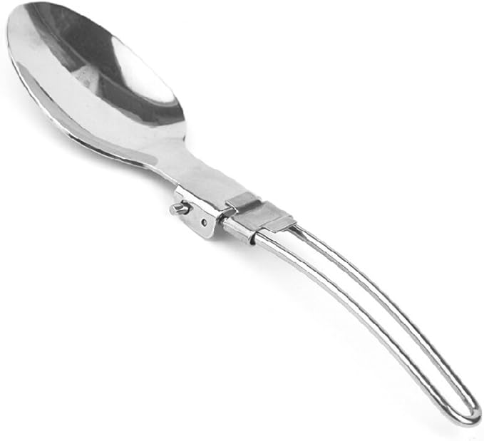 Wealers Stainless Steel 3 Piece Folding Camping Picnic Cutlery Utensil Set, Spoon Fork Knife,