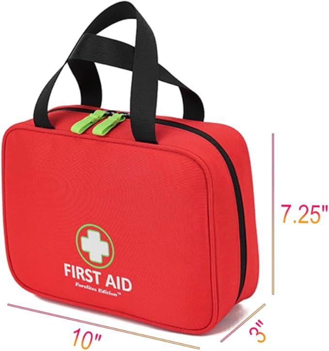Handy First Aid Bag Empty (Bag Only), First Aid Kit Portable For Home, Office, Vehicle, Emergency Kit For Your Next Adventure, First Aid Supplies Organizer Bag For Camping, Travel, Sports, Red Pouch