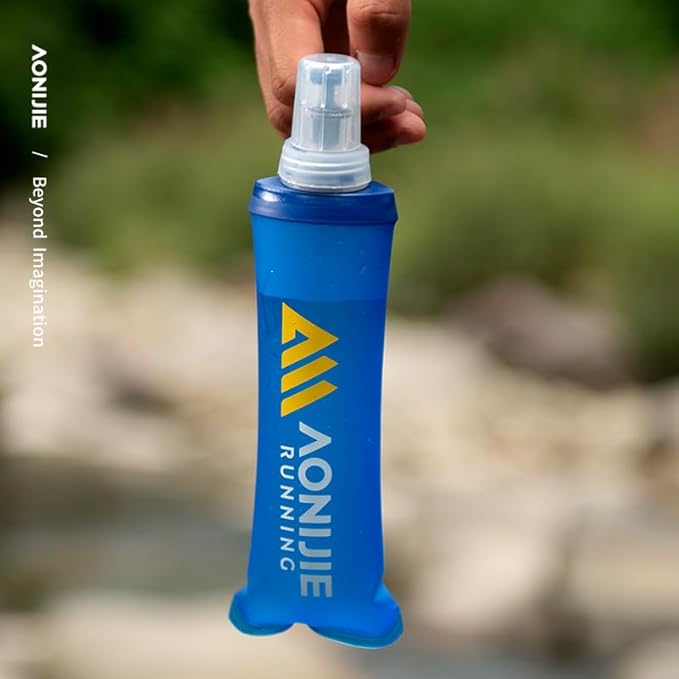 AONIJIE 2Pack of Soft Soft Folding Hydration Bottle Water Collapsible Flask BPA-Free Bottles (SD-500ml Bottles)