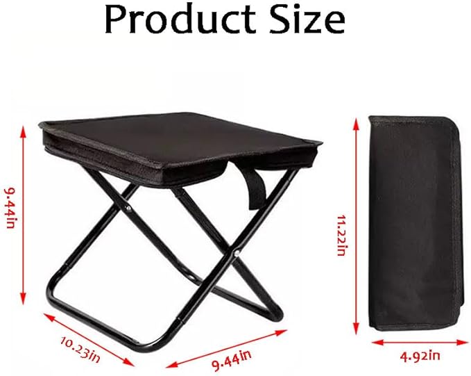 Portable Stool, Camping Chair, Portable Foldable Fishing Stool, Adult Portable Chair, with A Load Capacity of 330 Pounds, Suitable for Camping, Hiking and Fishing (Green)