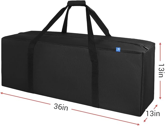 COOLBEBE 36-Inch Large Travel Duffle Bag, 100L Heavy Duty Luggage for Sports Equipment, Camping & Moving, Water Resistant, Black