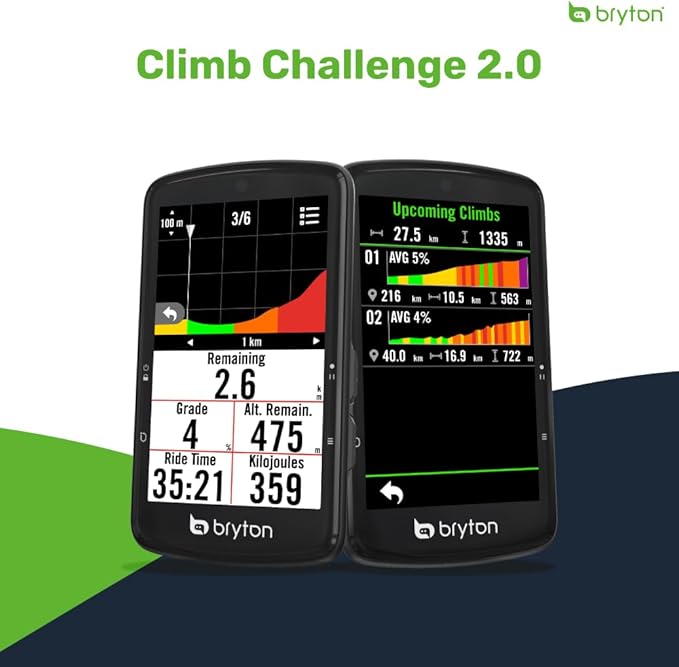 Bryton Rider S810 3.5 Inch Color Touchscreen GPS Bike/Cycling Computer, 50H Battery Life, Offline Maps & Navigation, Advanced Climb Challenge 2.0, Live Tracking (Rider S810E (Device Only))