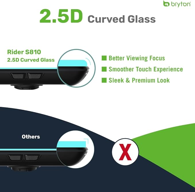 Bryton Rider S810 3.5 Inch Color Touchscreen GPS Bike/Cycling Computer, 50H Battery Life, Offline Maps & Navigation, Advanced Climb Challenge 2.0, Live Tracking (Rider S810E (Device Only))