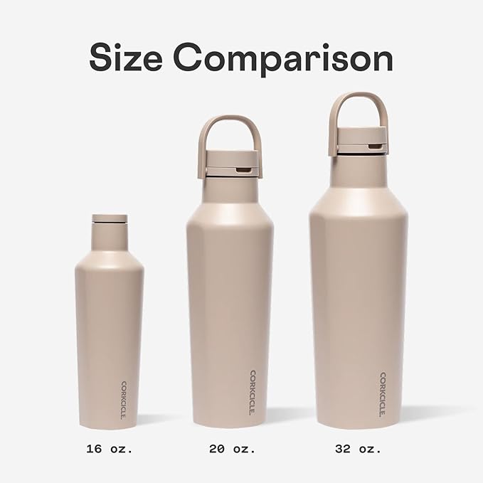 Corkcicle Marvel Sport Canteen - Triple-Insulated Stainless Steel Water Bottle - Straw Cap & Folding Metal Handle - Summer Drinkware Gift - Keeps Drinks Ice Cold - Thor - 20 oz