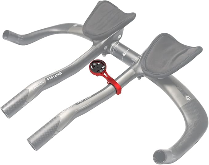 Aero Bars Mount - Garmin Bike Computer Mount for Garmin Edge, Compatible with Bike GPS Computer,Wahoo,Bryton,Cateye,GoPro Full Range and Flashlight (Red)