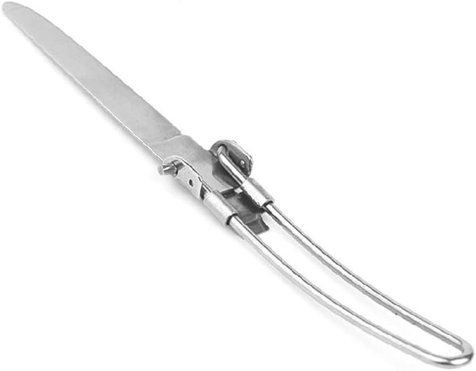 Wealers Stainless Steel 3 Piece Folding Camping Picnic Cutlery Utensil Set, Spoon Fork Knife,