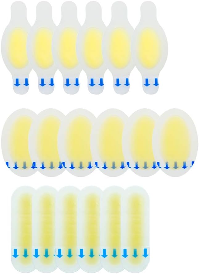 Blister Bandages, Blister Pads (18PCS) Gel Blister Cushions, Blister Pads, Hydrocolloid Seal Adhesive Bandages for Fingers, Toes, Heel Blister Prevention & Recovery, Waterproof, Ultra-Thin