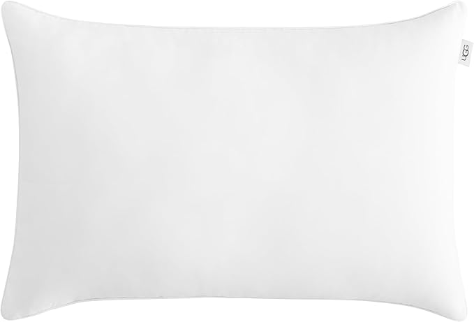 UGG Cooling Pillow Standard Size Luxury Hotel Style for Stomach, Back or Side Sleepers with Washable Cover Hypoallergenic Down Alternative for King Beds, 20-inch x 36-inch, White