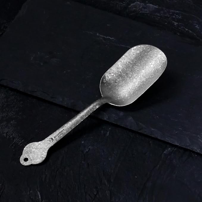 Shovel Spoon Titanium Reuseable Dessert Spoon for Ice Cream Tea Coffee Pudding Yogurt (Tea Scoops - Crystallized)