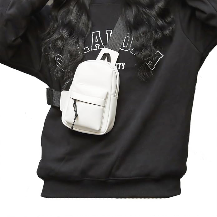 Peicees Small Crossbody Bag Purse For Men Womens Mini Sling Bag Chest Backpack Phone Holder Water-Resistant