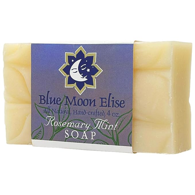 Rosemary Mint Bar Soap for Men and Women, Made with Organic Ingredients, Handmade in the USA, Moisturizing and Therapeutic for Face/Body, Soap Bar for Sensitive Skin
