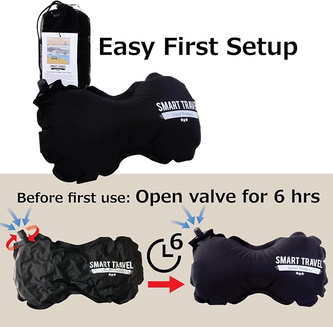 SmartTravel Travel Products Lumbar Pillow Inflatable Lumbar Support Pillow Travel Pillows for Airplane Long Flight Essential for Women Men Kids