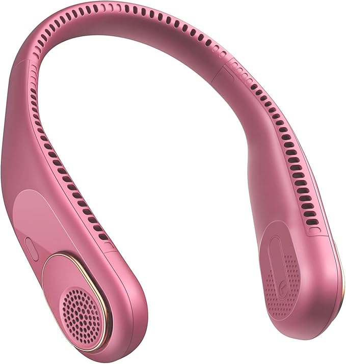 SWEETFULL Portable Neck Fan 360° Cooling Bladeless Personal Fan | No Hair Twisting - 4000mAh USB Rechargeable Wearable Fan for Travel, Birthday Gifts for Men, Women, Mom, and Dad