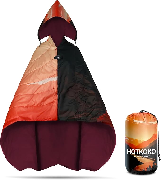 Waterproof Stadium Blanket, Fleece Camping Blanket Wearable Soft Warm Camp Blanket for Outdoor Camping, Picnic, Stadium, Sports, Beach, Car