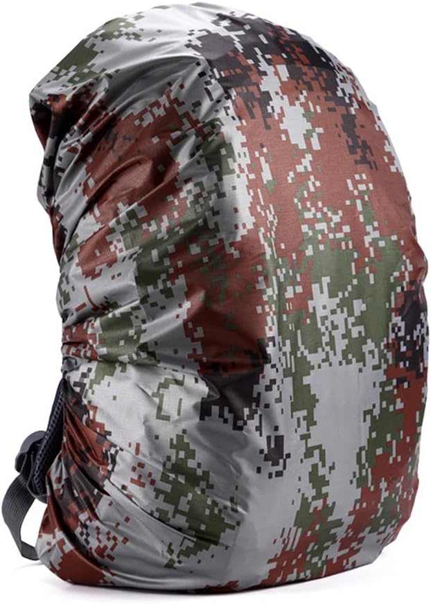 Silfrae Waterproof Rucksack Cover Backpack Rain Cover 30L-100L for Travel Climbing Hiking (Digital Camo, 40L-50L)