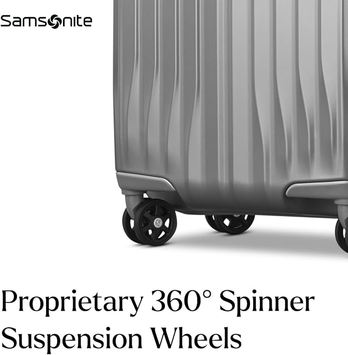 Samsonite UpLIFT X-Large Checked Hardside Luggage with Spinner Wheels - Airline-Approved, TSA Lock, Adjustable Handle System - Polycarbonate Hard Suitcase for Ultra Lightweight Travel - Silver Shimmer