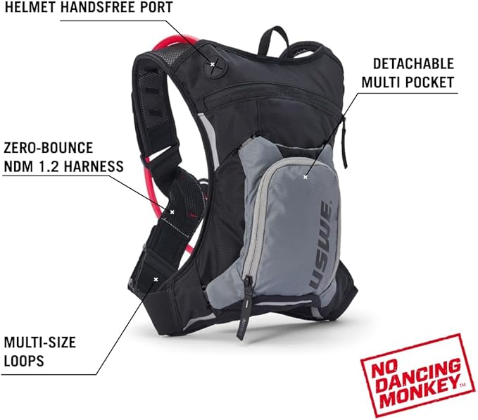 USWE Outlander Hydration Pack with Water Bladder, Hydration Backpack - Backpack for Cycling, MTB, Trail Running & More