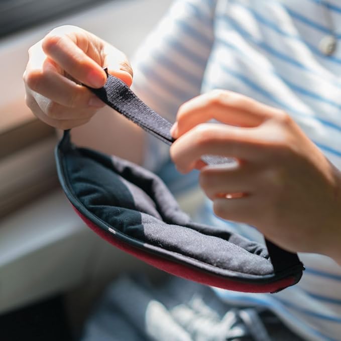 Lewis N. Clark Comfort Eye Mask + Sleep Aid to Block Light for Travel, Airplane, Hotel, Airport, Insomnia + Headache Relief with Adjustable Straps, Blue