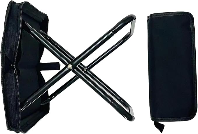 Portable Collapsible Stool & Folding Chair, Lightweight Portable Chair for Adults, Holds Up to 250LBS, Small Camping Stool for Hiking & Fishing