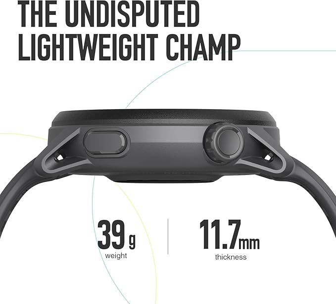 COROS PACE 3 GPS Sport Watch– Lightweight, Comfortable Running Watch, 17-Day Battery Life, Accurate GPS, Heart Rate Monitor, Navigation, Sleep Tracking, Training Plan, Run, Bike, and Ski-Black silicon