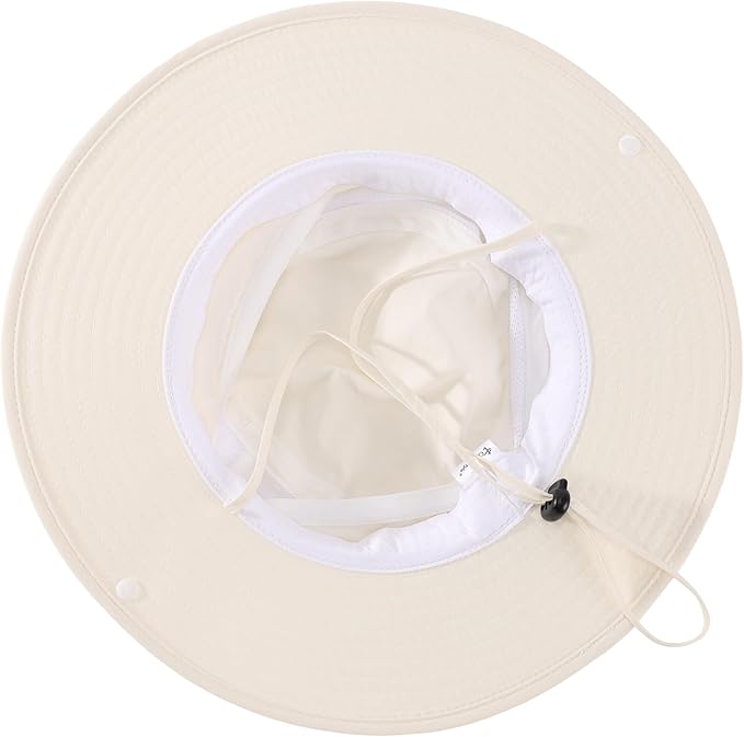 Connectyle Wide Brim Sun Hat for Men Breathable Cowboy Boonie Hat UPF 50+ Sun Protection Bucket Hat for Fishing Hiking