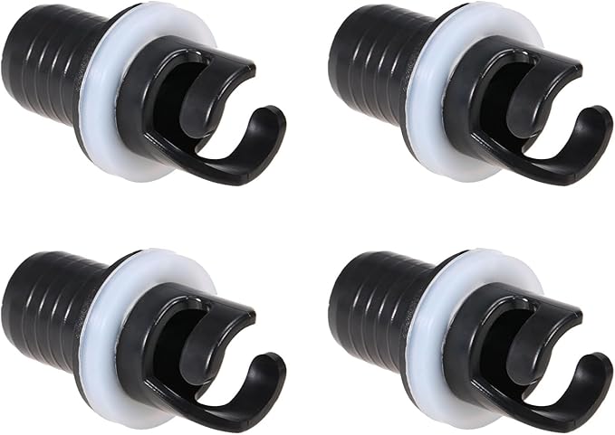 EVKILKJS 4 PCS Inflatable Kayak Boat Air Foot Pump H-R Adapter, Paddle Board Air Pump Hose Adapter HR Valve Adapter for Inflatables Kayak Air Valve Adapter