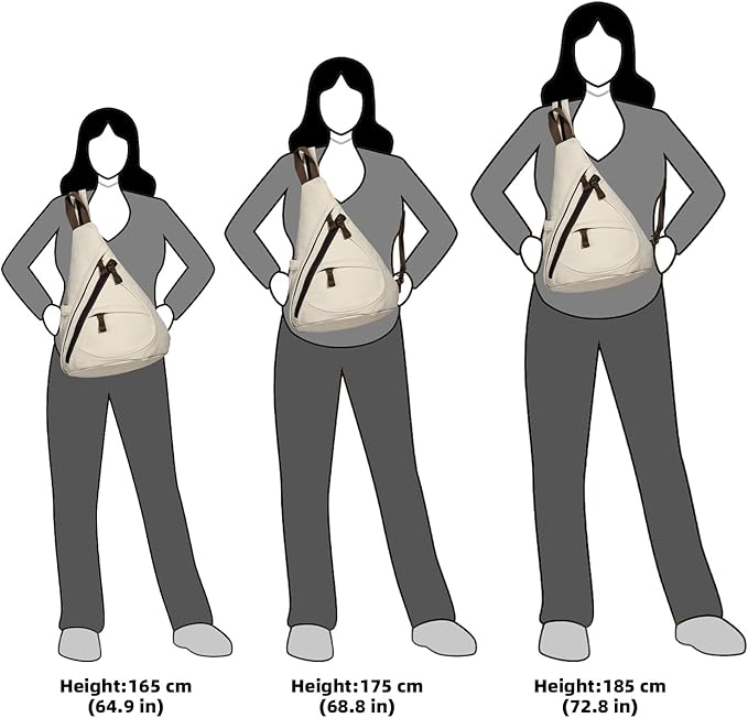 KL928 Canvas Sling Bag - Small Crossbody Backpack Shoulder Casual Daypack Rucksack for Men Women(Large Version)