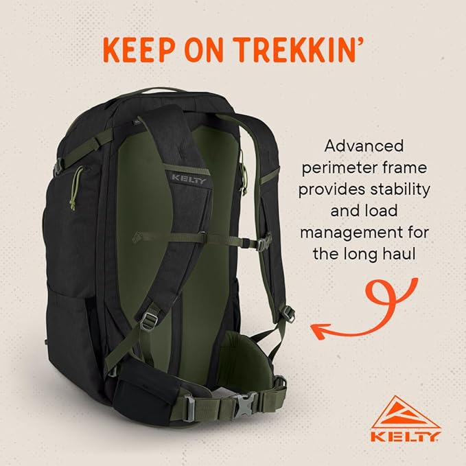 Kelty | Redwing Traveler Backpacks, Travel Pack for Adventure Travel | Burnt Olive & Black