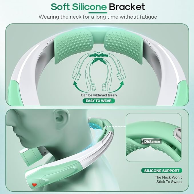 Hands-Free Portable Neck Fans - 6000mAh High Capacity Battery, USB Dual Port Fast Charging, Ultra-Quiet 6 Speeds Cooling Air, 360° Airflow for Outdoor, Indoor, Office, Travel - Green