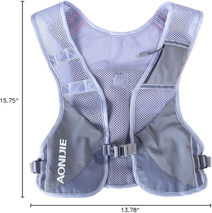 AONIJIE Reflective Running Vest Marathon Running Vest Pack Breathable for Hiking Camping Cycling Race