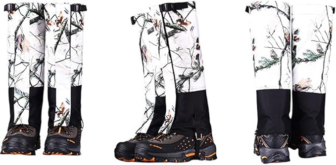 Camouflage Hiking Gaiters,Snake Gaiters For Men, Boot Gators Waterproof Shoe Leg Covers for Walking Climbing Hunting Trip