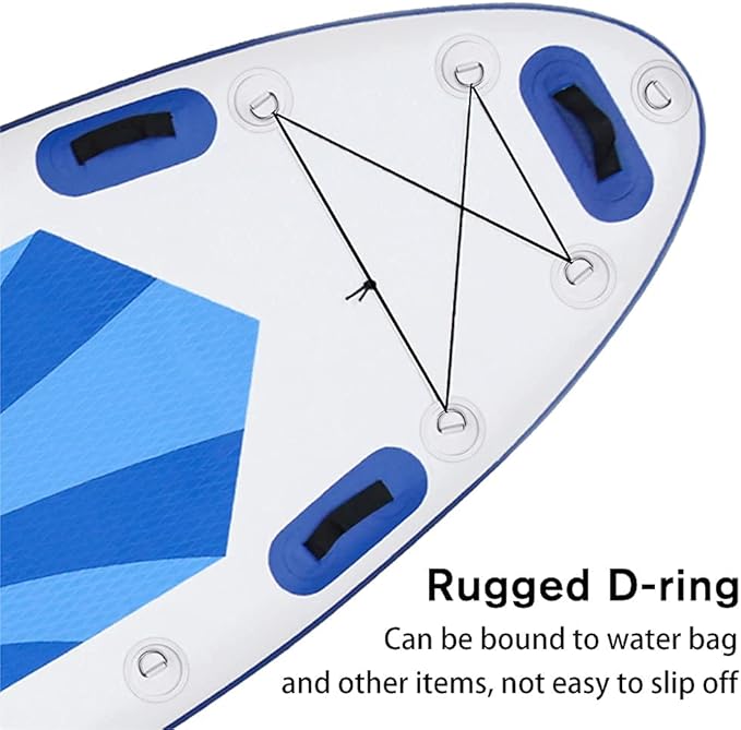 TOBWOLF 6 Pack Stainless Steel D-Ring Patch for Inflatable Boat Kayak Dinghy SUP, D-Ring PVC Patch Stand-Up Paddleboard Canoe Rafting Accessories, NO Glue Included