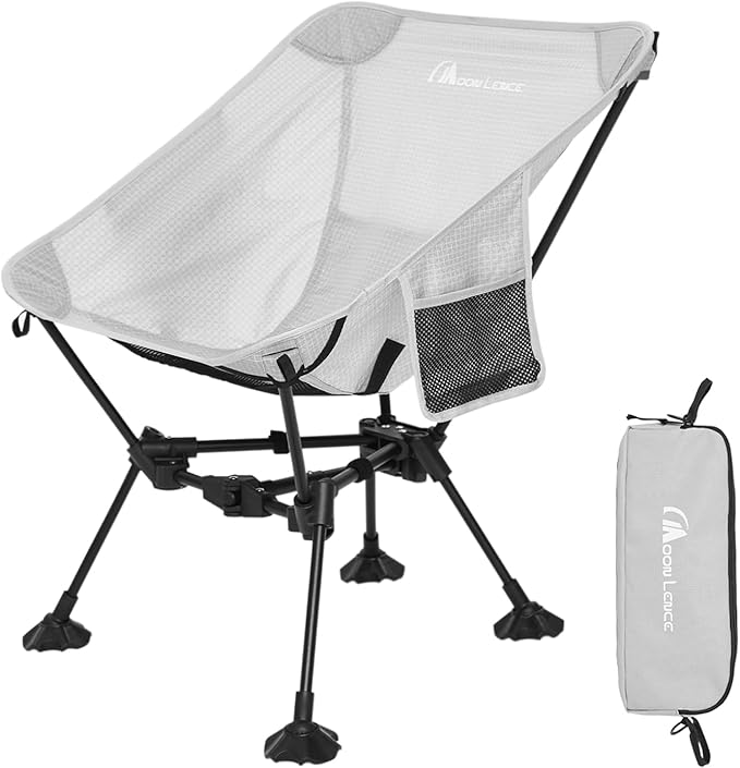 MOON LENCE Portable Camping Chair Backpacking Chair - The 4th Generation Ultralight Folding Chair - Compact, Lightweight Foldable Chairs for Hiking Mountaineering, Beach