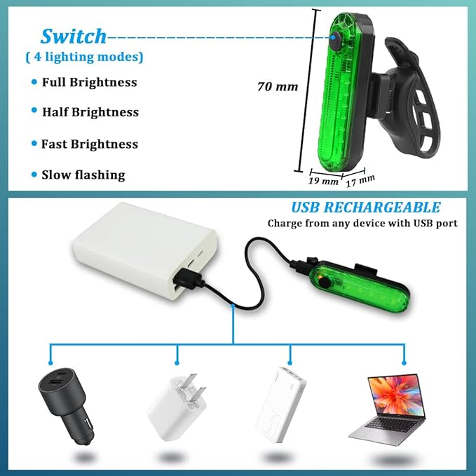 Botepon Kayak Navigation Lights - Battery Operated, Waterproof for Night Kayaking & Paddle Board, Marine Safety Lights for Pontoon Boat, Dinghy